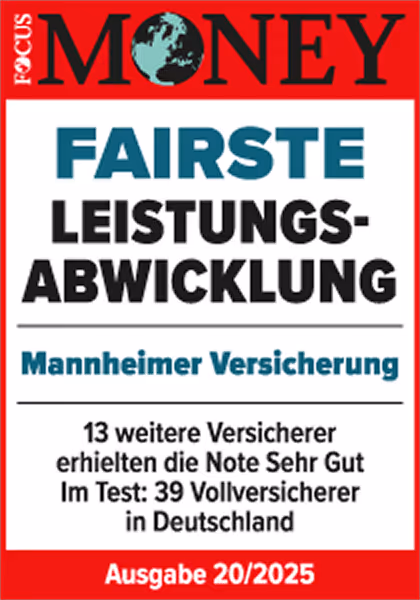 Focus Money Auszeichnung 2024: Fairste Leistungsabwicklung